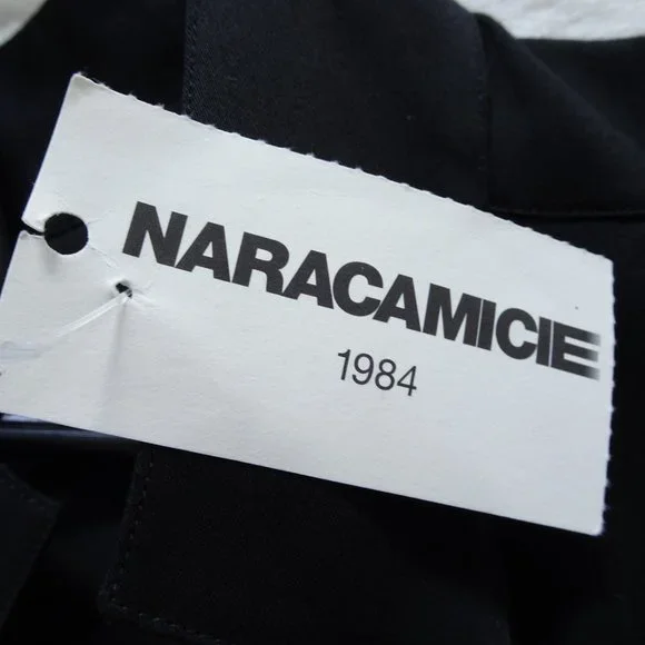 Naracamicie Black & Green Zipper Top Medium Long Sleeve - Picture 9 of 10